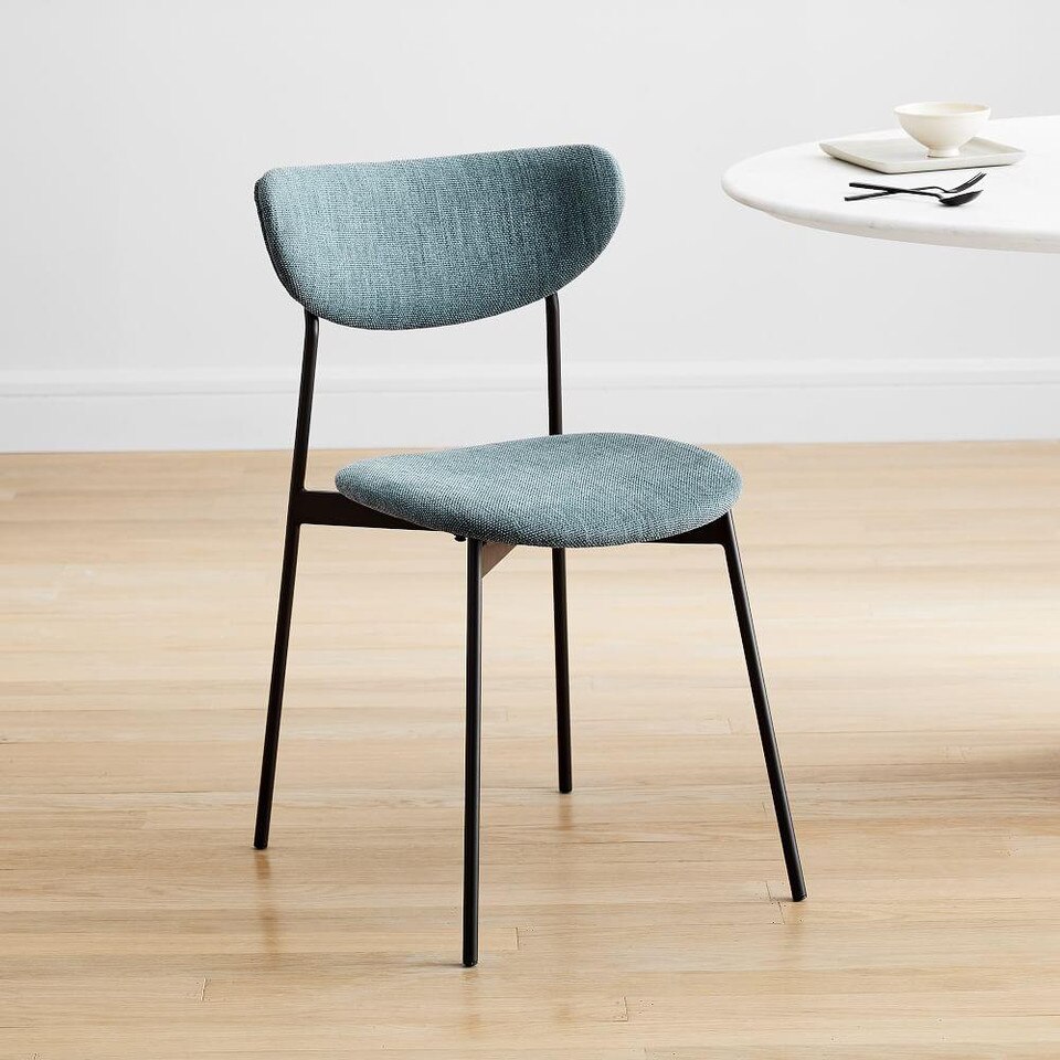 MidCentury Modern Petal Upholstered Dining Chair